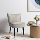 Set of 2 Armless Upholstered Leisure Accent Chair-Brown