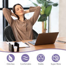 1 PC Modern Adjustable Swivel Round PU Leather Chair-Black