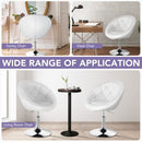 1Pc Adjustable Modern Swivel Round Tufted-White