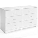 6-Drawer Freestanding Storage Cabinet with Metal Handles