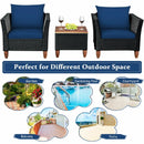 3 Pieces Outdoor Patio Rattan Furniture Set