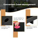 4-Cubby TV Stand Media Console for TV's up to 65" with 3-Position Height Adjustable Shelf