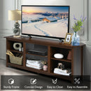 2-Tier Entertainment Media Console Center-Coffee