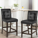 Set of 2 PVC Leather Bar Stools