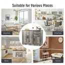 Buffet Storage Cabinet  Kitchen Sideboard with 2 Drawers-Gray