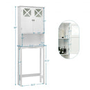 2-door Over The Toilet Bathroom Storage Cabinet with Adjustable Shelf