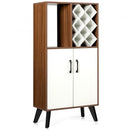 Bar Cabinet Wooden Buffet Sideboard Storage Cupboard with Wine Rack