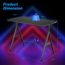 Y-shaped Gaming Desk with Phone Slot and Cup Holder