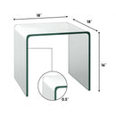 Tempered Sofa Side Glass End Table