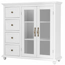 Buffet Sideboard Table Kitchen Storage Cabinet with Drawers and Doors-White