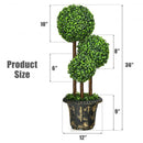 36'' Artificial Topiary Triple Ball Tree for Indoor and Outdoor