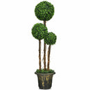 4' Artificial UV Resistant Topiary Triple Ball Tree Plant