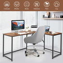 58" x 47" L Shaped Corner Home Office Computer Desk Home-Rustic Brown