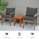 Deep Seat Chair Cushion Pads Set with Rope Belts for Indoor and Outdoor-Gray