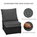 Deep Seat Chair Cushion Pads Set with Rope Belts for Indoor and Outdoor-Gray