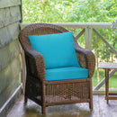 Deep Seat Chair Cushion Pads Set with Rope Belts for Indoor and Outdoor-Turquoise