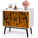 Sideboard Buffet Storage Cabinet with 2 Door and Metal Legs