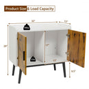 Sideboard Buffet Storage Cabinet with 2 Door and Metal Legs