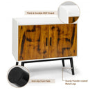 Sideboard Buffet Storage Cabinet with 2 Door and Metal Legs