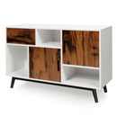 Sideboard Storage Cabinet with Display Shelves Doors and Drawer