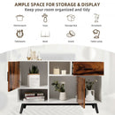 Sideboard Storage Cabinet with Display Shelves Doors and Drawer