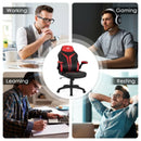 Height Adjustable Swivel High Back Gaming Chair Computer Office Chair-Red