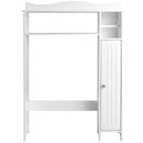 Wood Over the Toilet Bathroom Space Saver with Paper Holder and Shelf