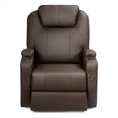 Heated Vibration Massage Power Lift Chair with Remote-Coffee