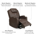 Heated Vibration Massage Power Lift Chair with Remote-Coffee