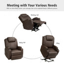 Heated Vibration Massage Power Lift Chair with Remote-Coffee