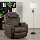 Heated Vibration Massage Power Lift Chair with Remote-Coffee