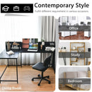 5.5 Inch L-shaped Computer Desk with Bookshelf-Black