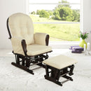 Baby Nursery Relax Rocker Rocking Chair Glider and Ottoman Set-Beige