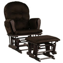 Baby Nursery Relax Rocker Rocking Chair Glider and Ottoman Set-Brown