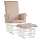 Baby Nursery Relax Rocker Rocking Chair Glider & Ottoman Set-Pink