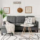 Convertible L-shaped Sectional Sofa Couch with Massage Cushion-Dark Gray