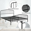 Queen Size Metal Bed Frame Steel Slat Platform