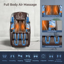 Full Body Zero Gravity Massage Chair with SL Track Voice Control Heat-Brown