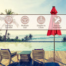 Portable 50 lbs Umbrella Base Stand with Handle and Wheels for Patio Square