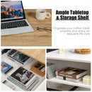 43" Lift Top Coffee Table with Storage Compartment and Metal Frame -White