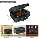 Space-Saving and Waterproof 30 Minute Fire Safe Box with Lock and Handle-Black