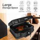 Space-Saving and Waterproof 30 Minute Fire Safe Box with Lock and Handle-Black
