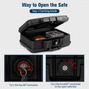 Space-Saving and Waterproof 30 Minute Fire Safe Box with Lock and Handle-Black