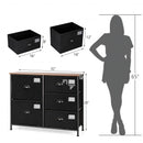 5-Drawer Storage Dresser for Bedroom  Closet  Entryway-Black