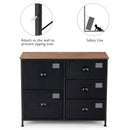 5-Drawer Storage Dresser for Bedroom  Closet  Entryway-Black