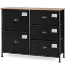 5-Drawer Storage Dresser for Bedroom  Closet  Entryway-Black