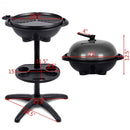 1350 W Outdoor Electric BBQ Grill with Removable Stand