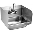 Stainless Steel Sink Wall Mount Hand Washing Sink with Faucet and Side Splash