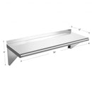 12" ×24" Stainless Steel Commercial Wall Mount Shelf for Kitchen and Restaurant