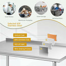 Stainless Steel Table for Prep and Work with Backsplash-24 x 60 inch